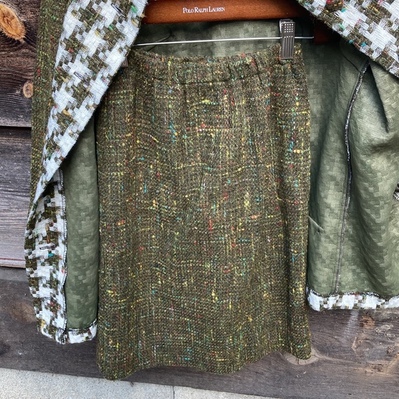 Tweed Skirt Suit Vtg - Picture 7 of 11
